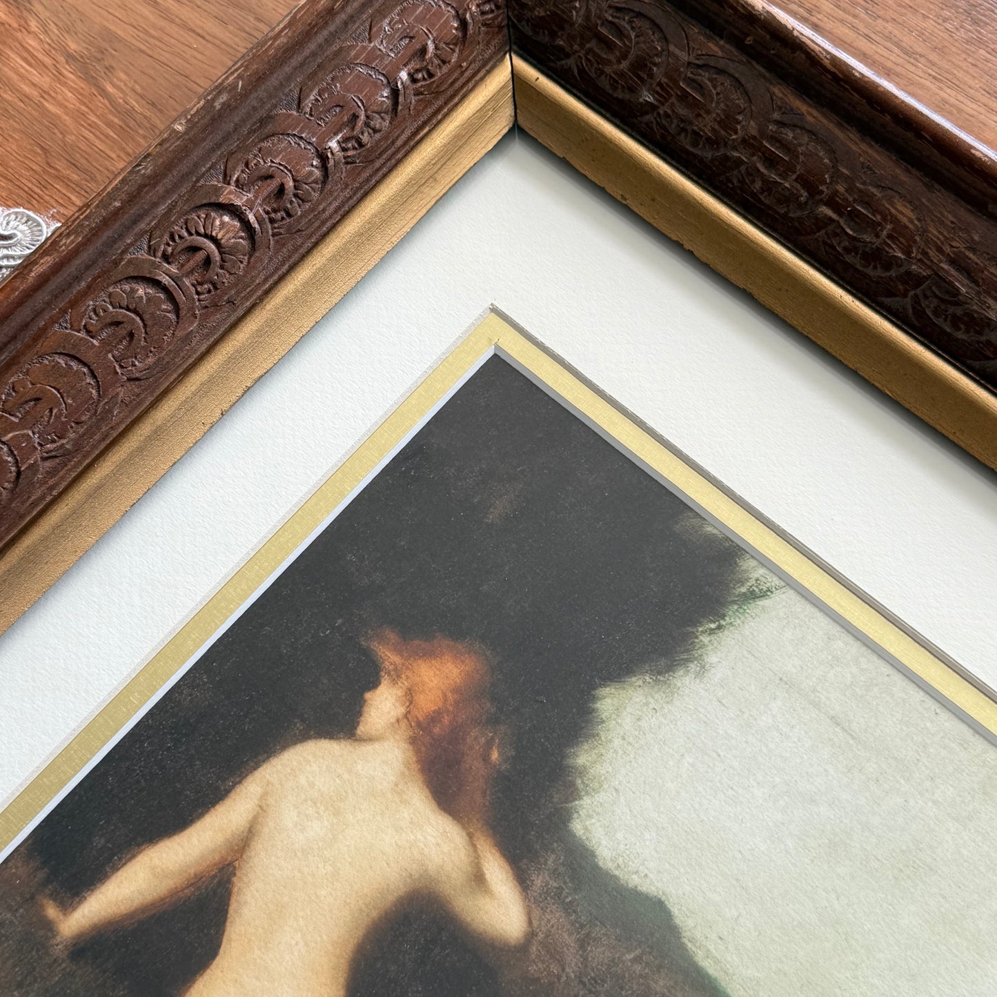 17” x 14” Brown & Gold Frame With Portrait of Woman