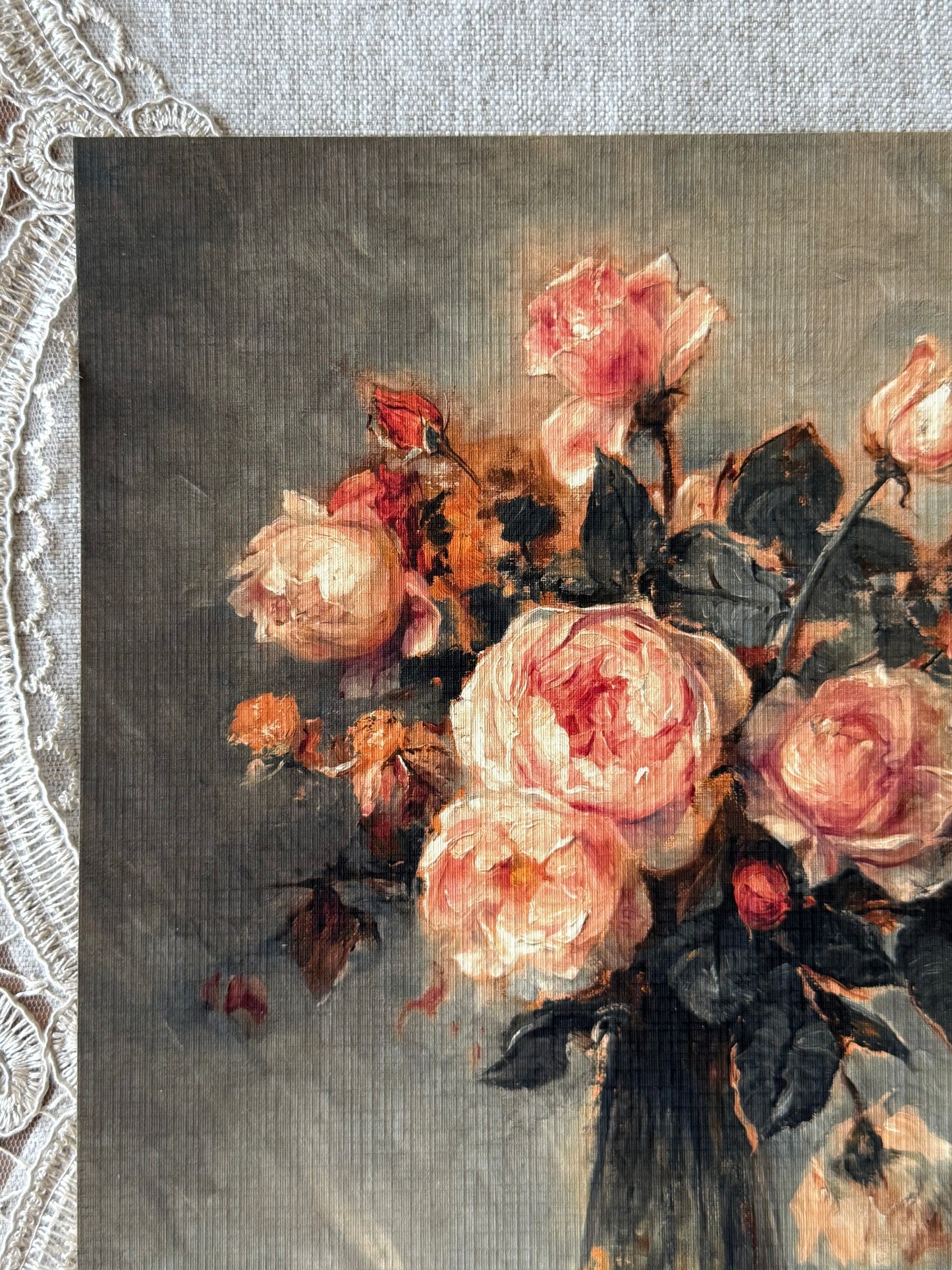 Roses in a Glass Vase