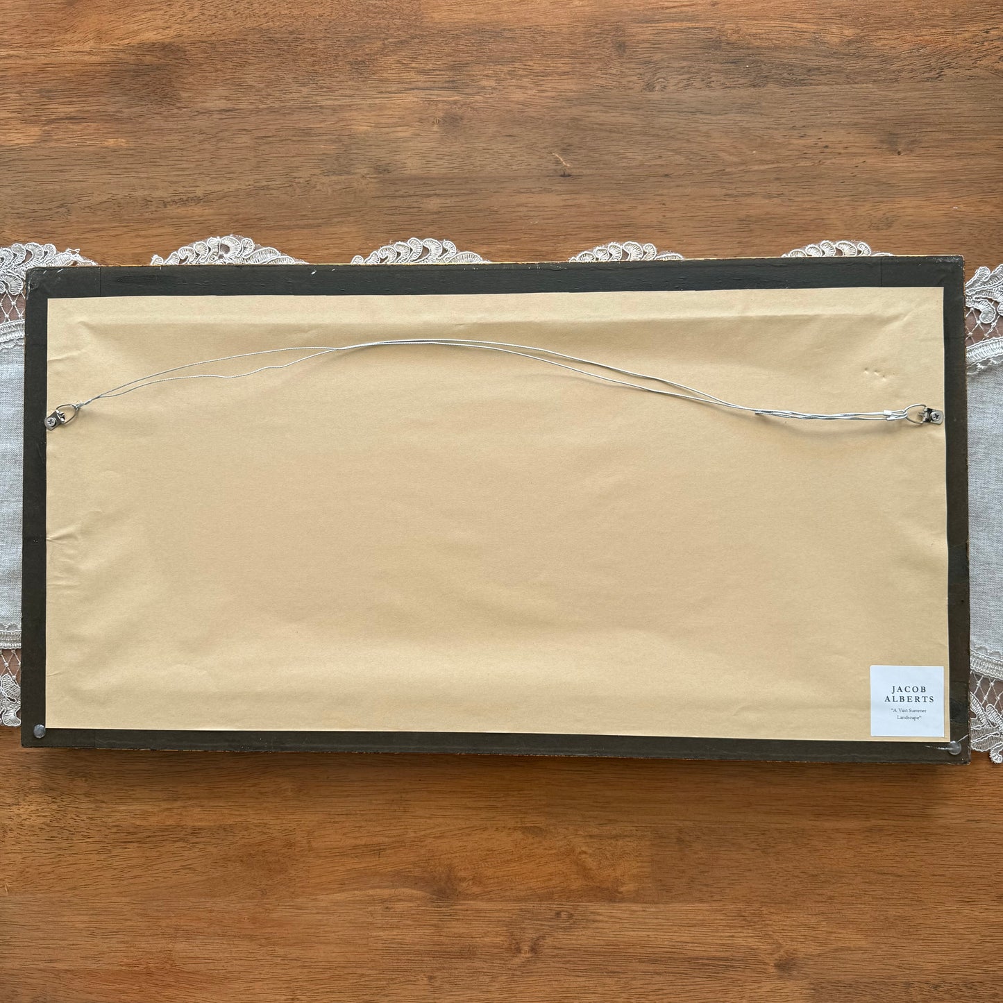 28” x 14” Gold Frame With Green Field