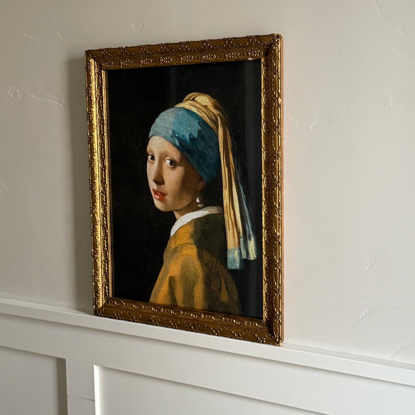 17” x 21” Gold Frame & Girl With Pearl Earring