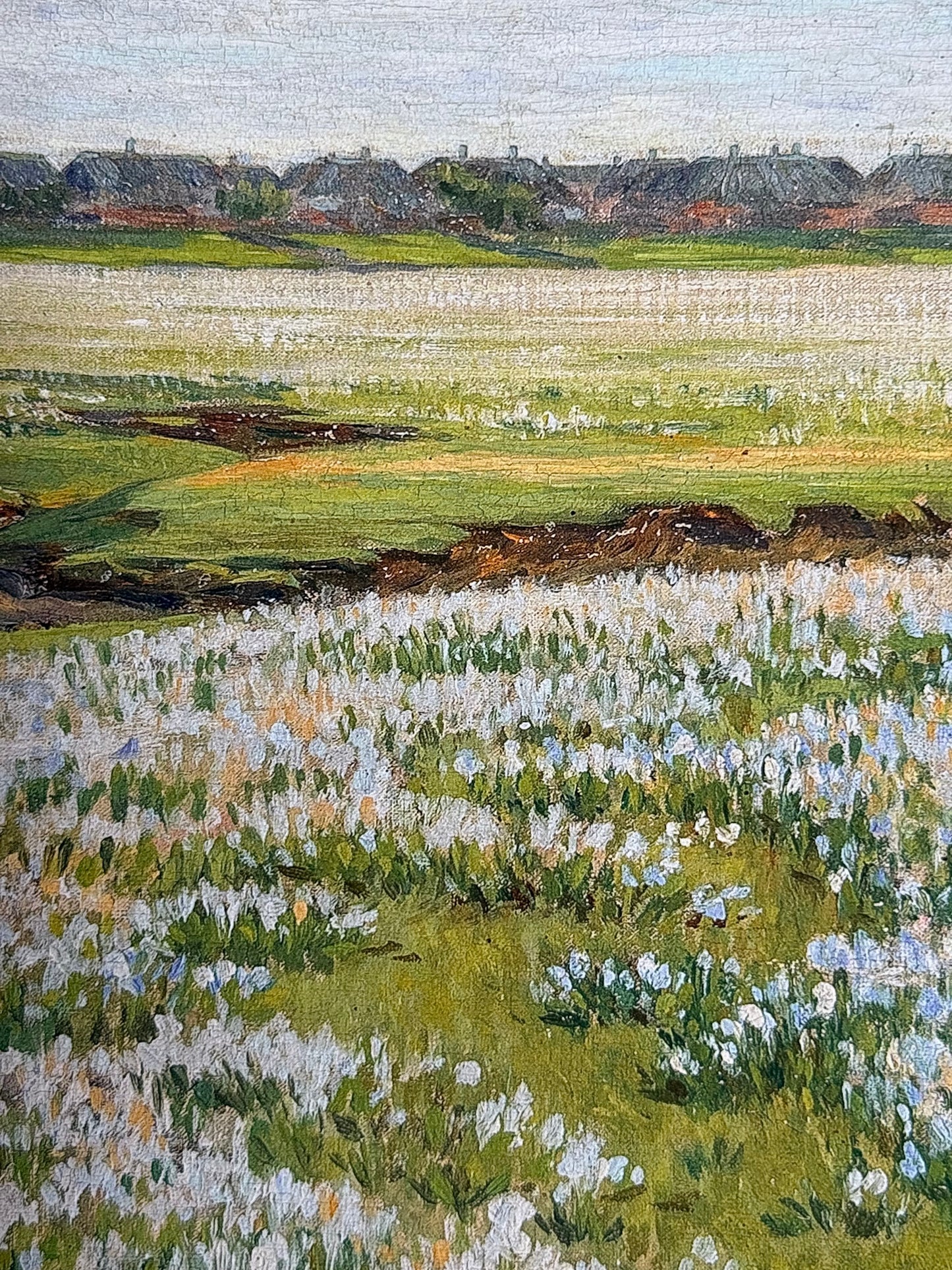 28” x 14” Gold Frame With Green Field