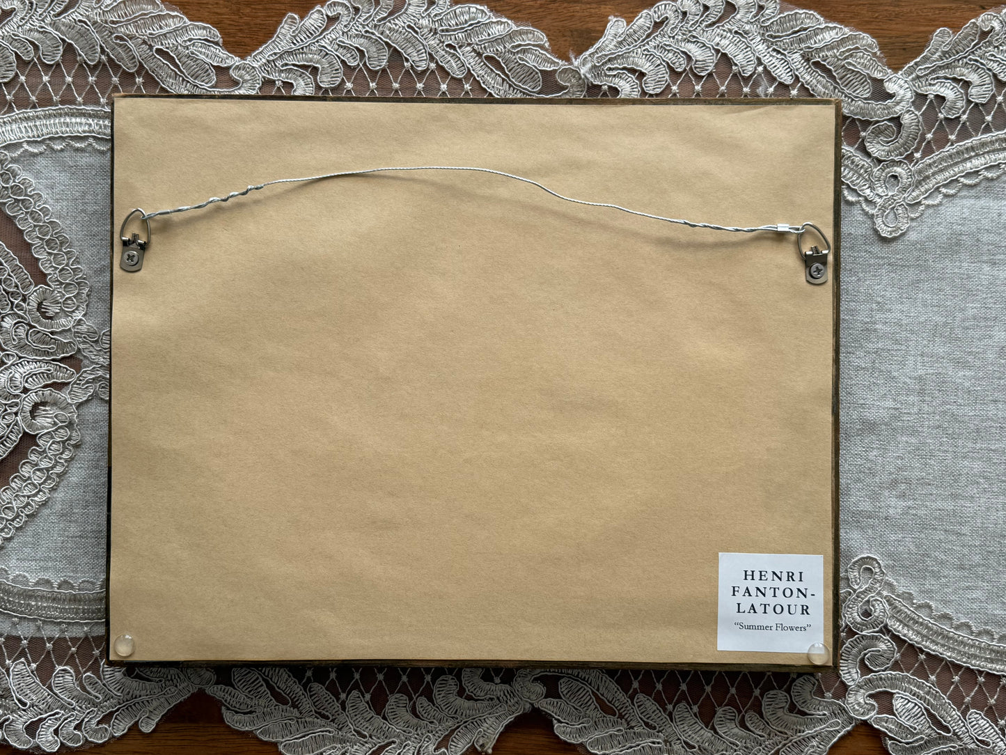13” x 10” Gold & Green Frame & Floral Print
