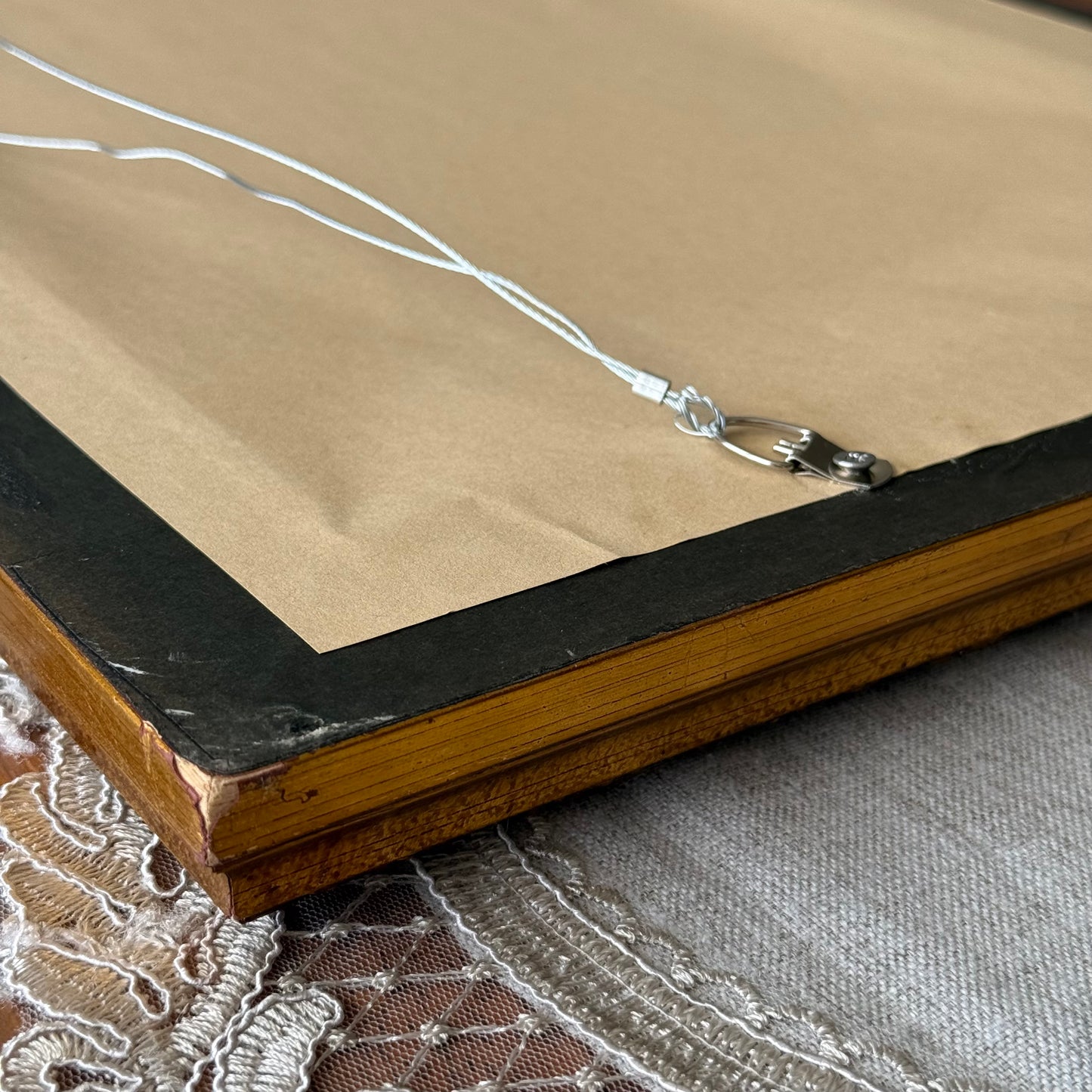 28” x 14” Gold Frame With Green Field
