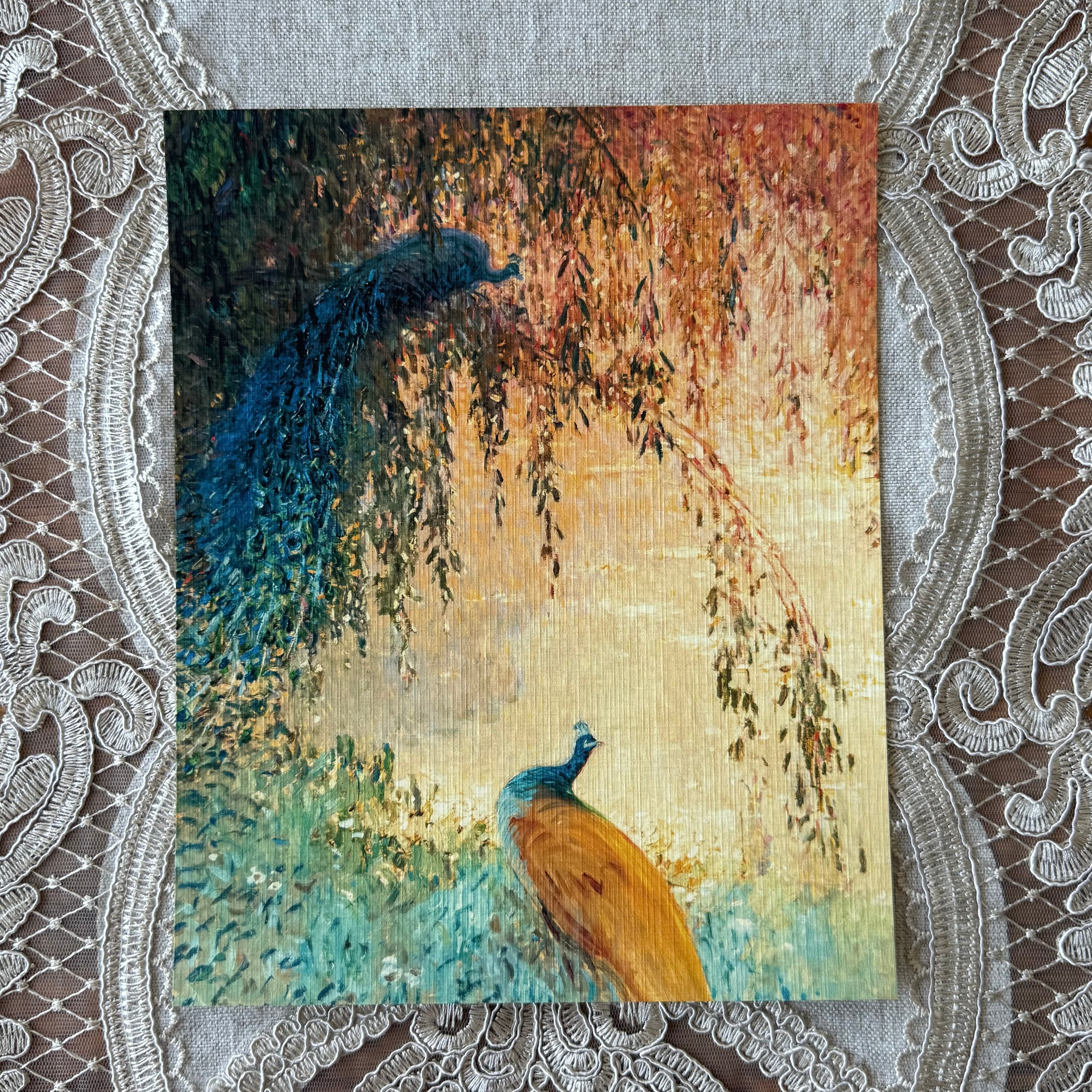 Two Peacocks