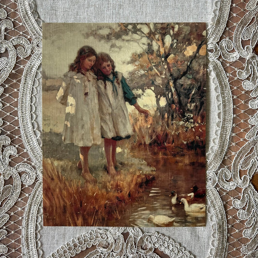 Sisters at the Pond  Nat Rone Designs   