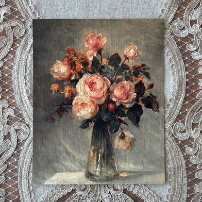 Roses in a Glass Vase