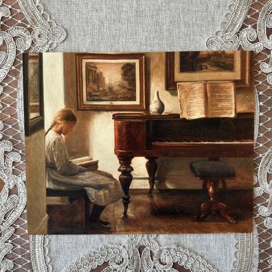 Reading By The Piano