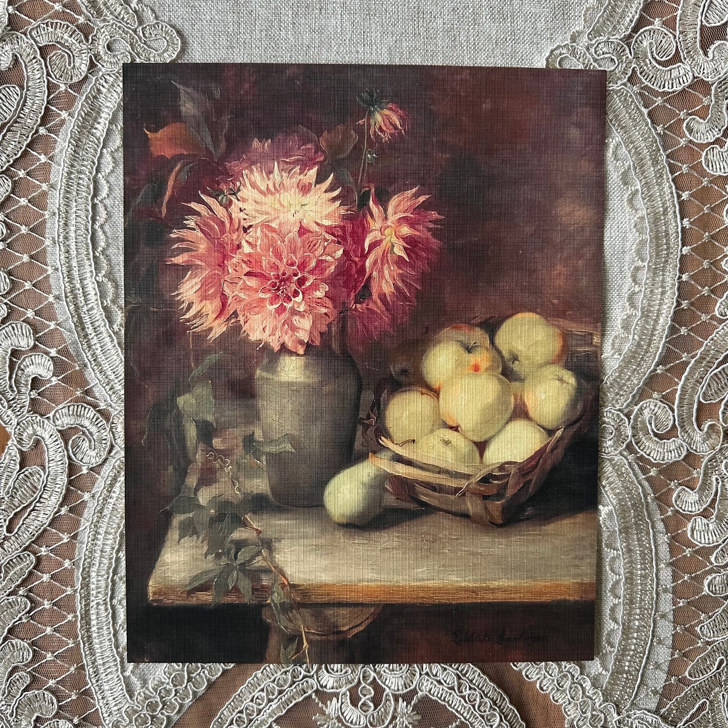 Flowers With Fruit Bowl