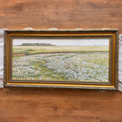 28” x 14” Gold Frame With Green Field