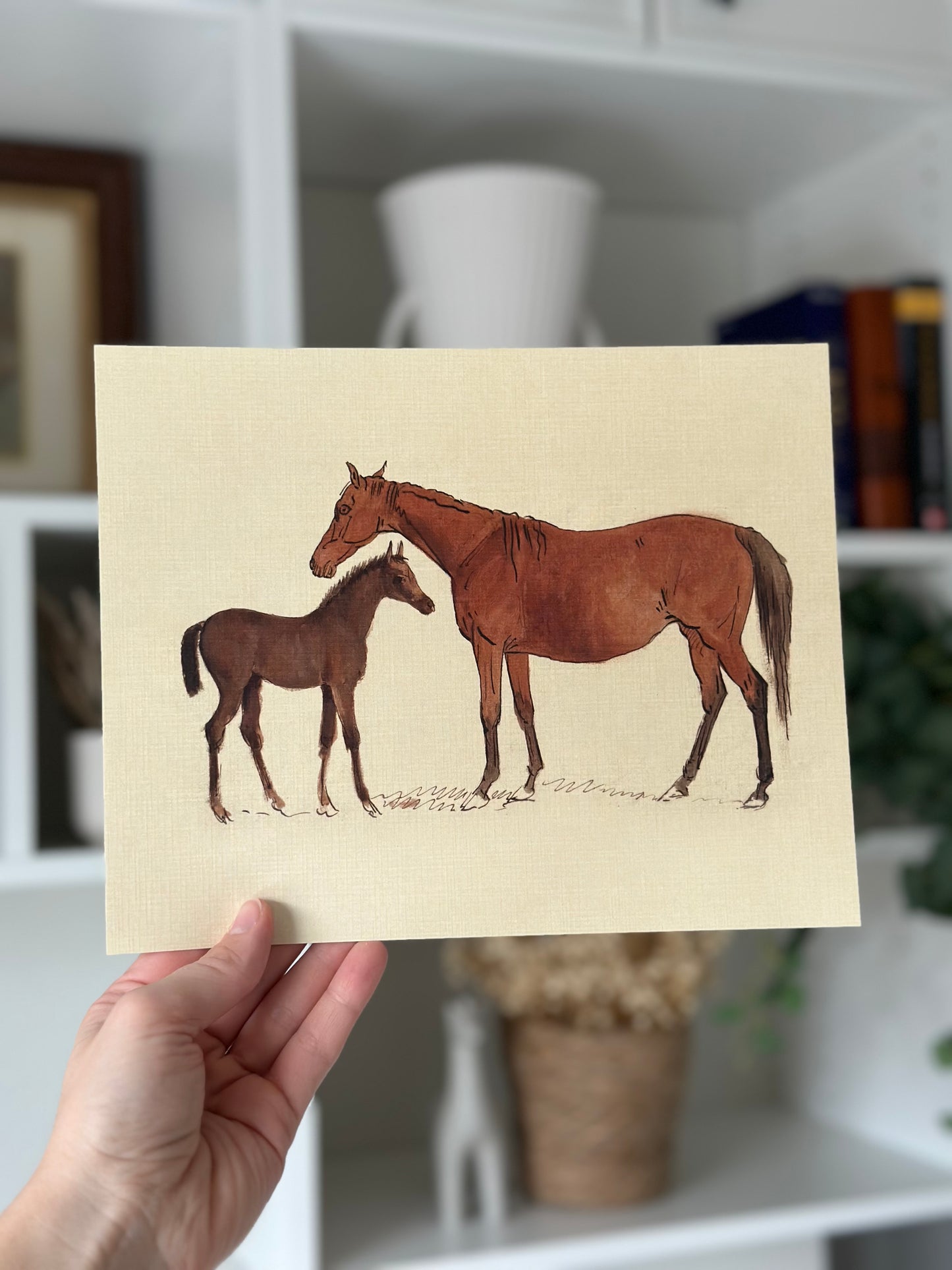 Chestnut Mare and Foal