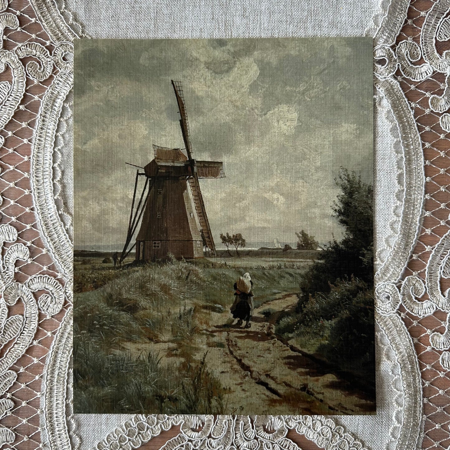 Windmill in a Field  Nat Rone Designs   