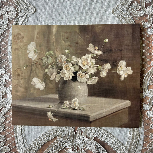 White Flowers in Vase  Nat Rone Designs   