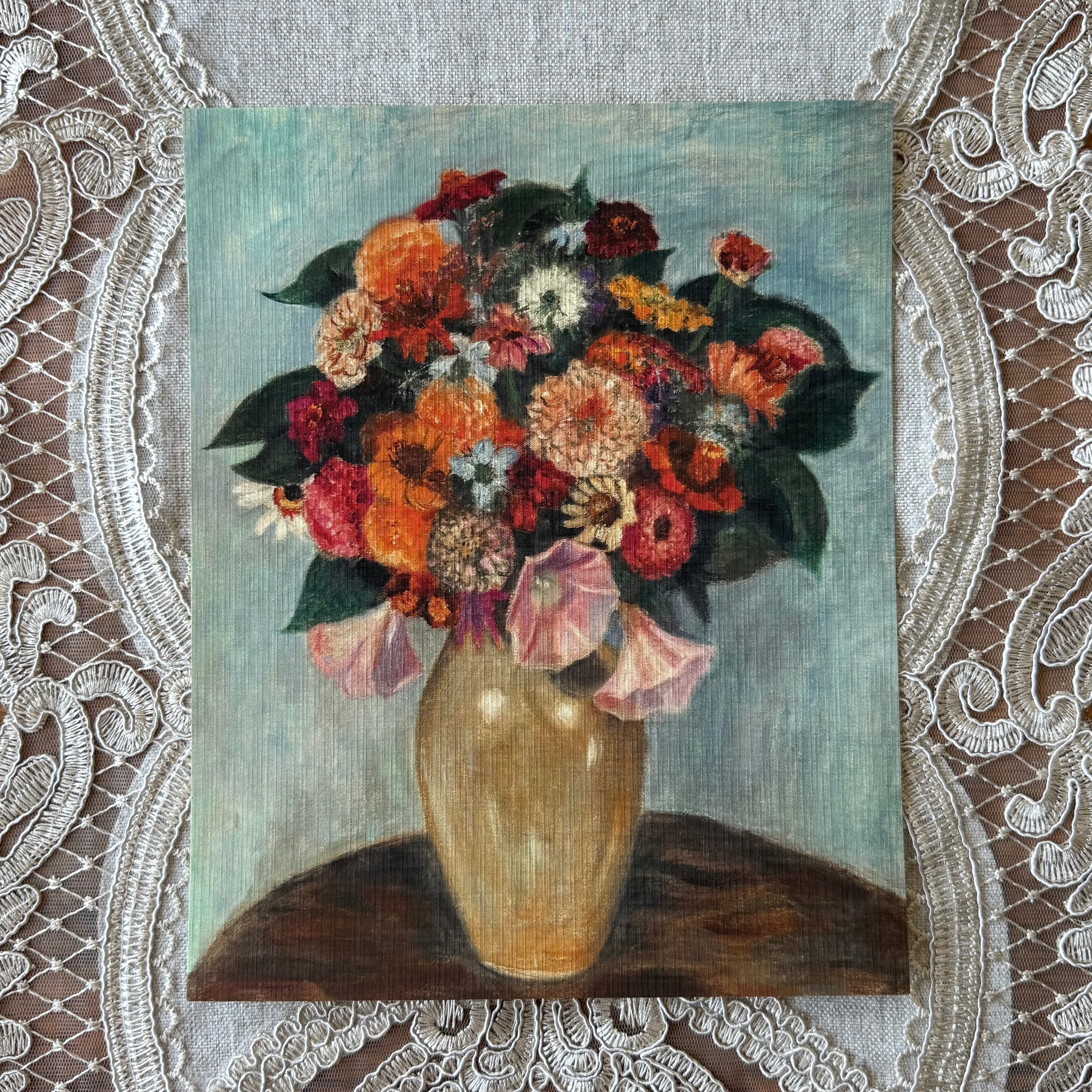 Mallows & Zinnias