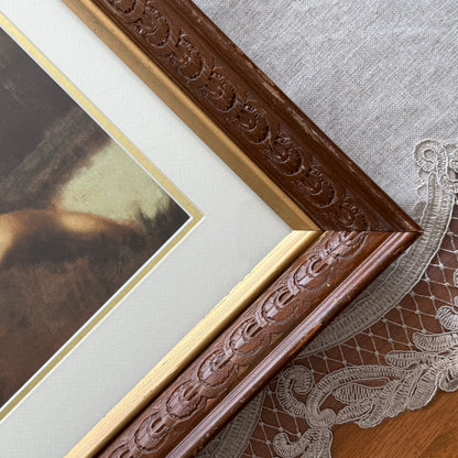17” x 14” Brown & Gold Frame With Portrait of Woman
