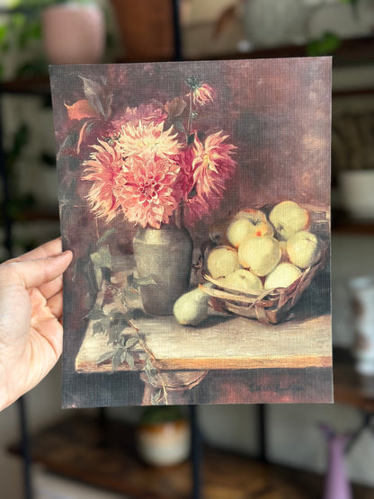 Flowers With Fruit Bowl