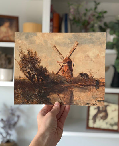 Windmill on a Pond