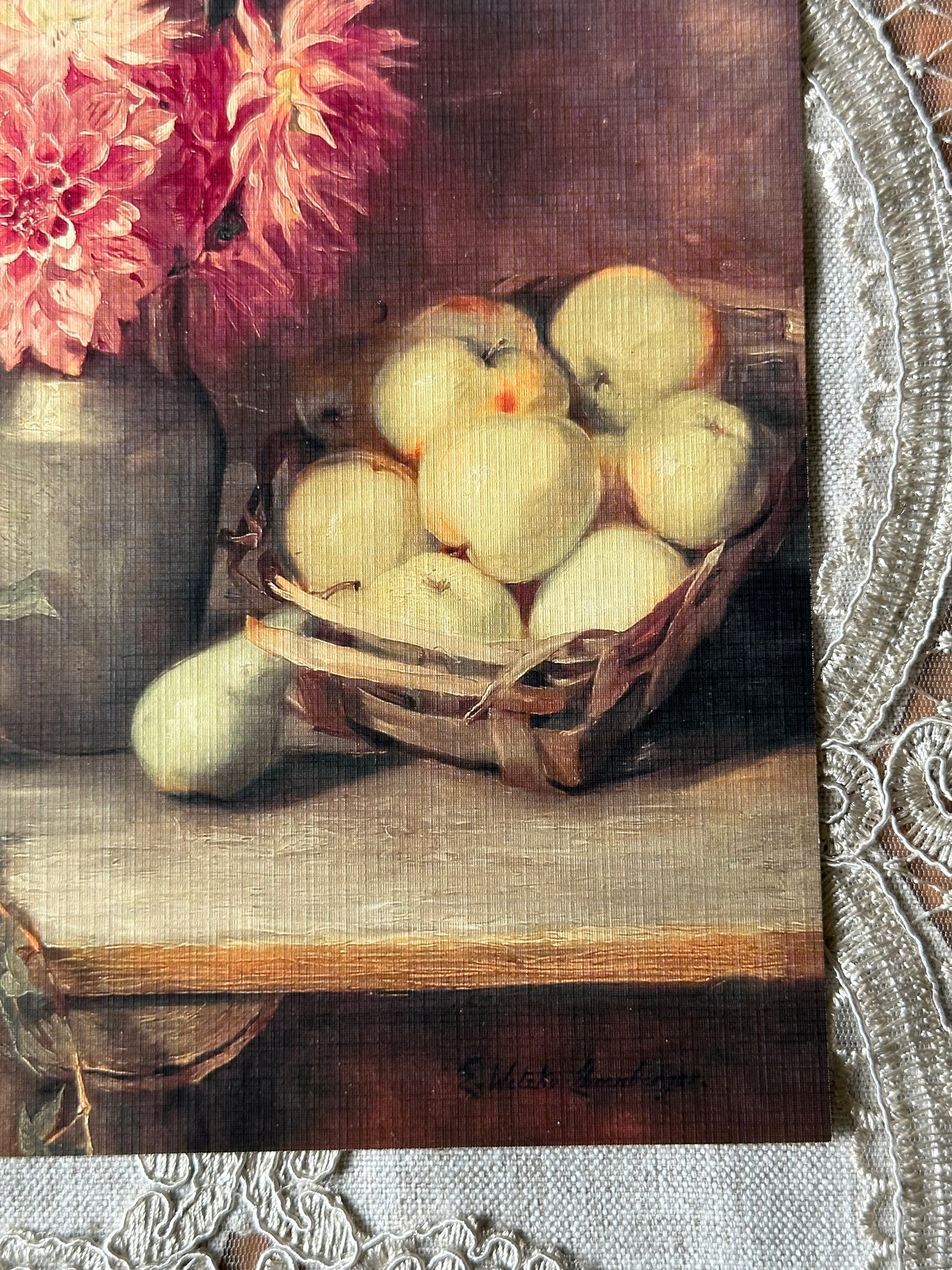 Flowers With Fruit Bowl