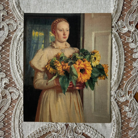 Girl With Sunflowers