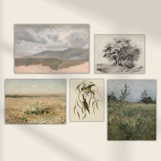 Nature Gallery Set of 5  Nat Rone Designs Physical Prints  