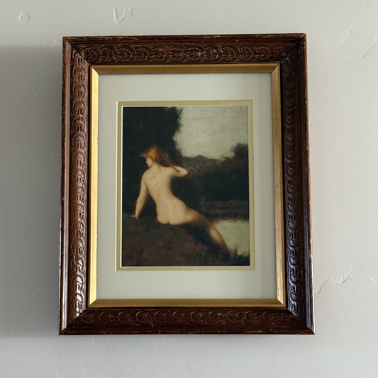 17” x 14” Brown & Gold Frame With Portrait of Woman
