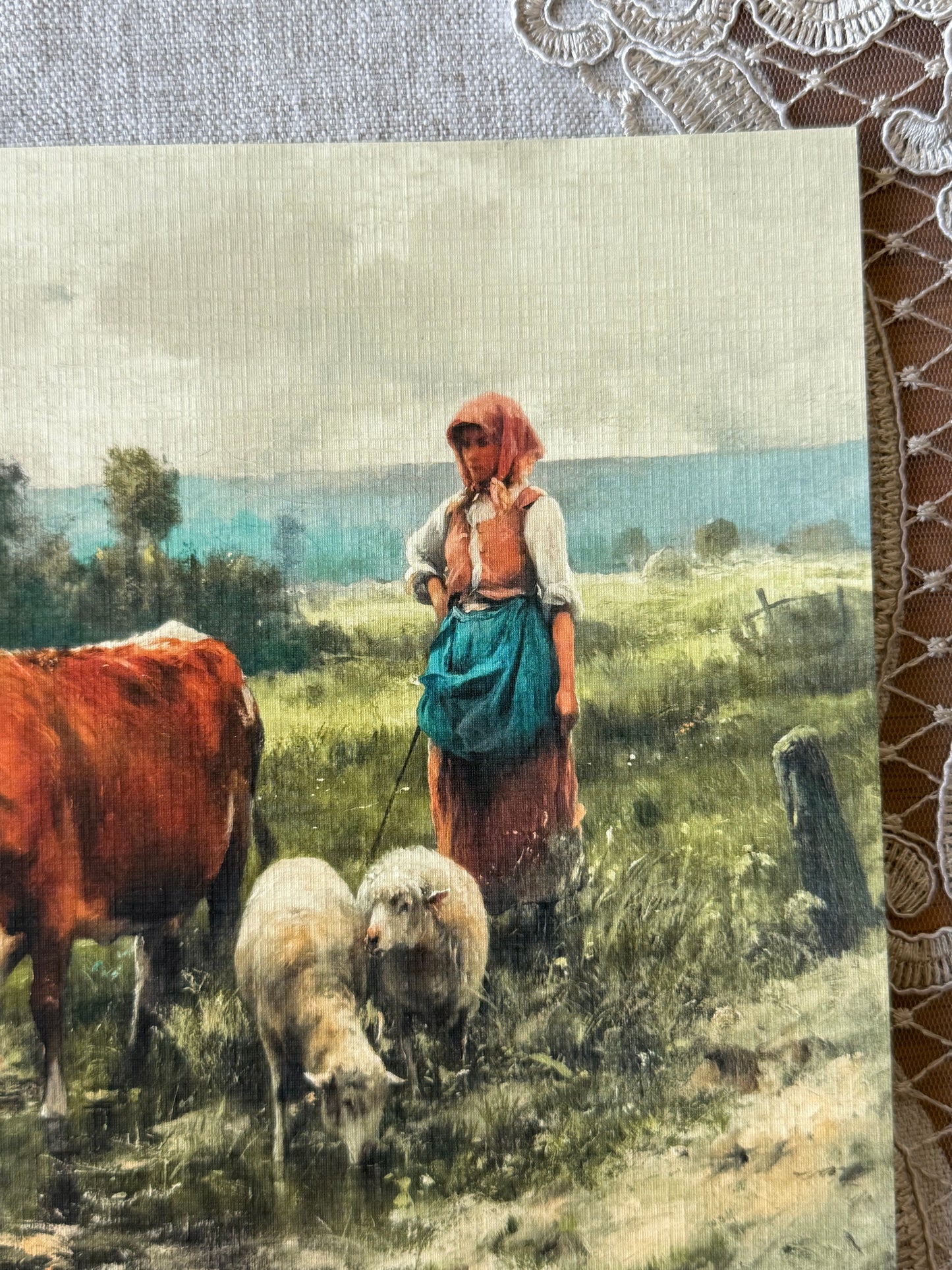 Shepherdess With Her Flock