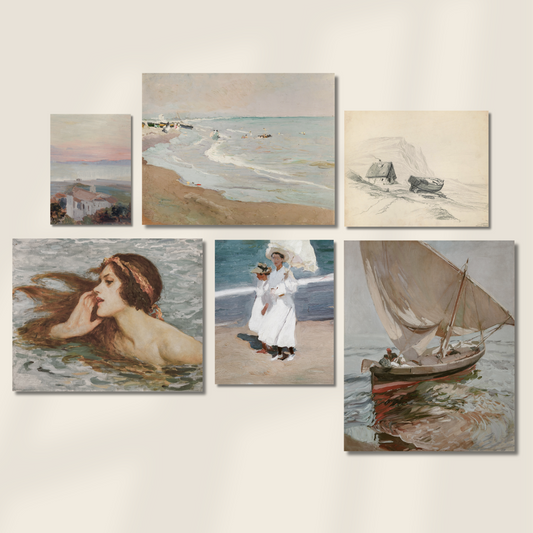 Coastal Gallery Set of 6  Nat Rone Designs Physical Prints  