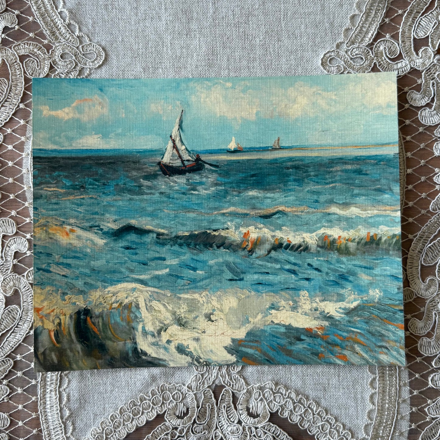 Waves & Boats on Sea