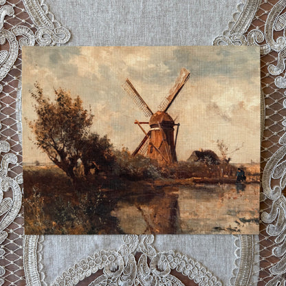 Windmill on a Pond