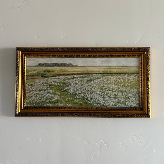 28” x 14” Gold Frame With Green Field